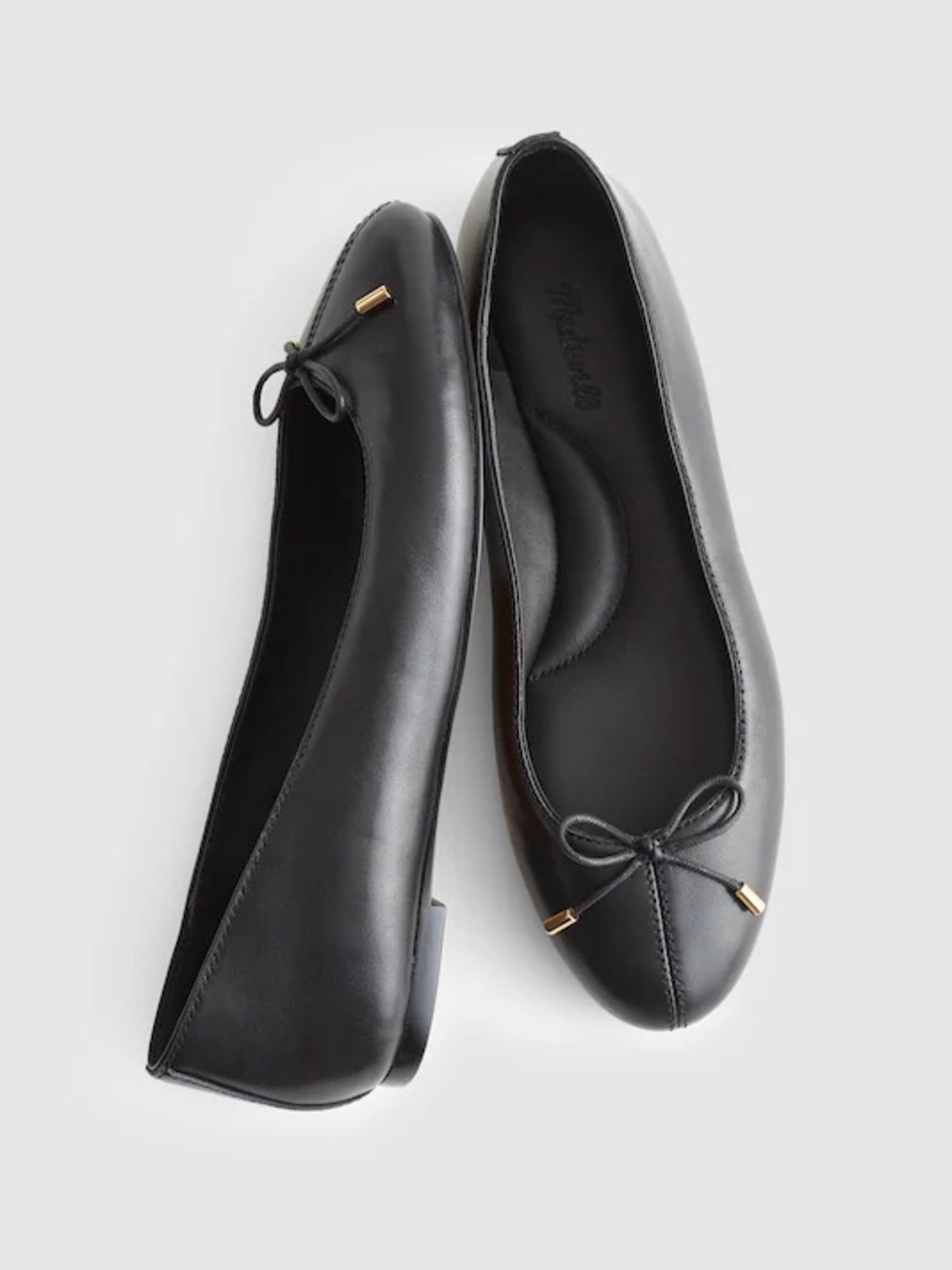 Madewell The Hester Flat in True Black Size 11 Leather